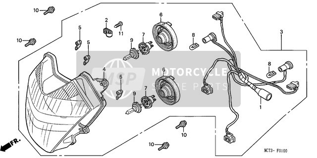 Honda FJS600 2002 Faro per un 2002 Honda FJS600